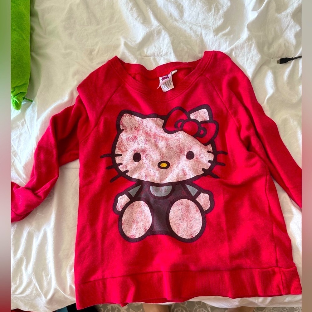Vintage Sanrio Hello Kitty Pink Sweatshirt medium retro